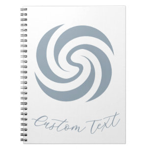 Cuaderno Zen Espiral Vintage Mineral Azul con Texto Persona