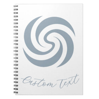 Cuaderno Zen Espiral Vintage Mineral Azul con Texto Persona