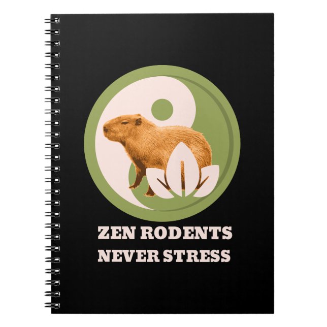 Cuaderno Zen Rodents nunca enfatiza el capibara (Frente)
