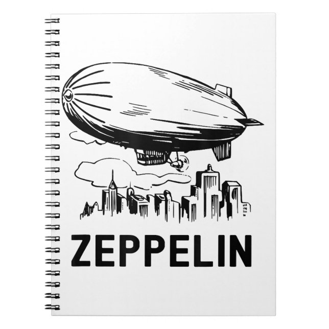 Cuaderno Zepelín Retro Vintage - Boceto de Dirigible (Frente)