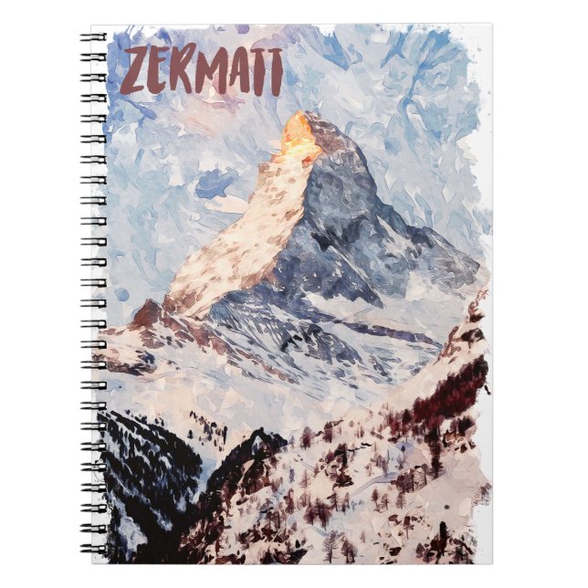 Cuaderno Zermatt Suiza Alpes (Frente)