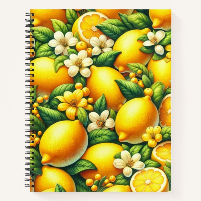 Cuaderno Zesty Lemon Whirl: una sinfonía de cítricos (Anverso)