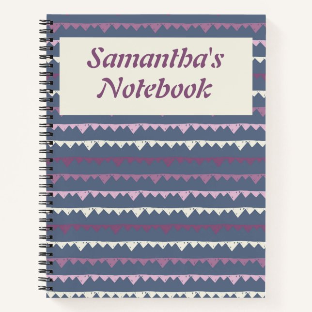 Cuaderno Zig Zag con tira artística personalizada de gris p (Anverso)
