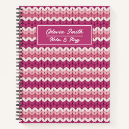 Cuaderno Zig Zag rosa de punto