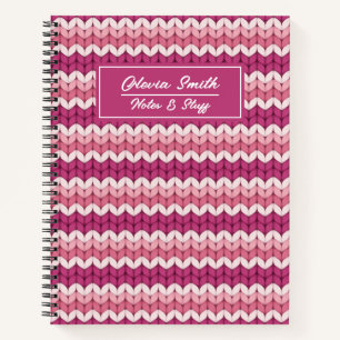 Cuaderno Zig Zag rosa de punto