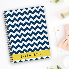 Cuaderno Zigzag azul de la marina, protector azul de la mar