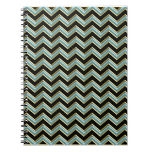 Cuaderno ZigZag Verde azulado de oro negro