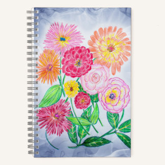 Cuaderno Zinnia Flower Artistic Garden Art