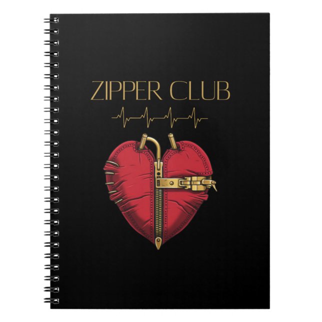 Cuaderno ZIPPER CLUB, trasplante de corazón, cirugía a cora (Frente)