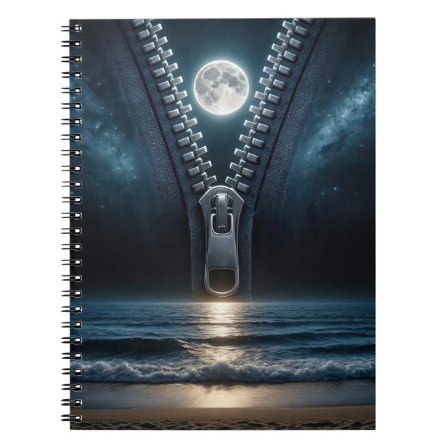 Cuaderno Zipper Descomprimiendo La Luz De La Luna (Frente)