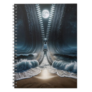 Cuaderno Zipper Unzipping Moonlit Ocean
