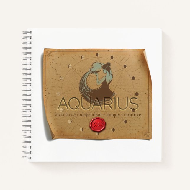 Cuaderno Zodiac - Aquarius - Journal (Anverso)