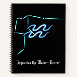 Cuaderno Zodiac Constellation Aquarius Notebook