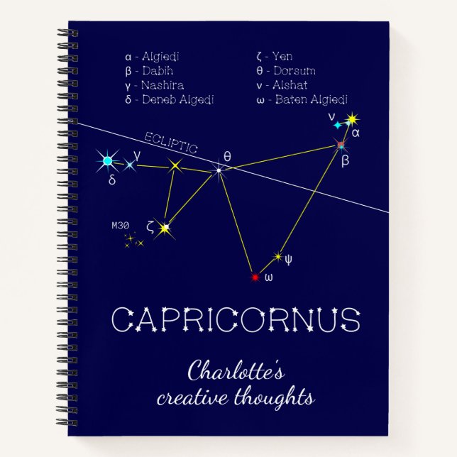 Cuaderno Zodiac Constellation Capricornus (Anverso)