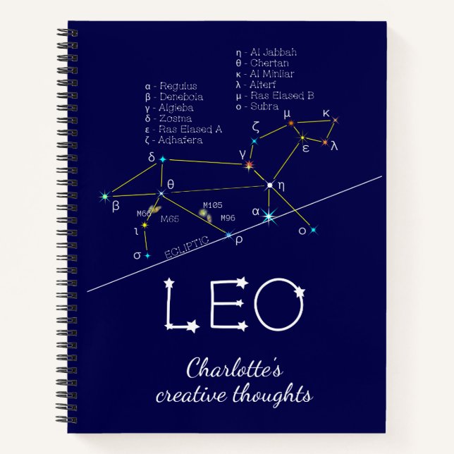 Cuaderno Zodiac Constellation Leo (Anverso)