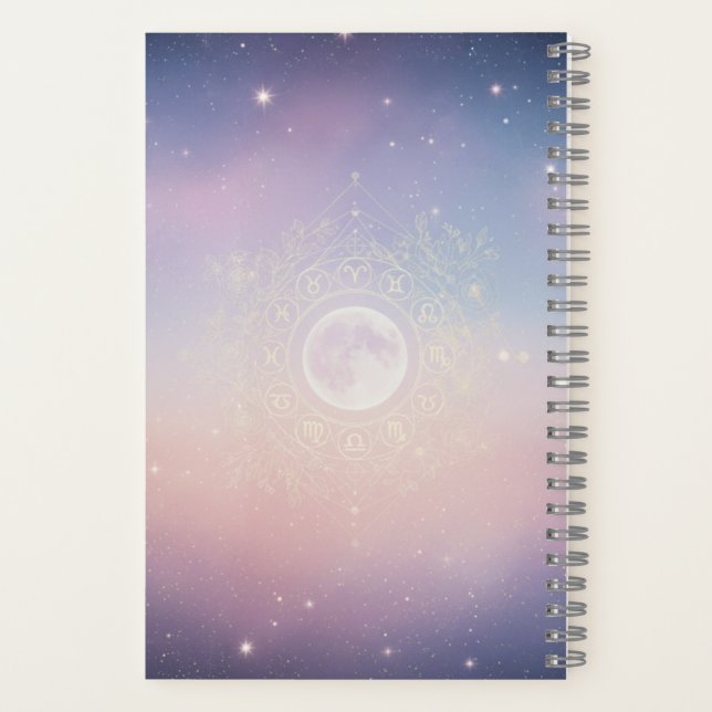 Cuaderno Zodiac & Moon Phase Celestial Notebook  (Reverso)