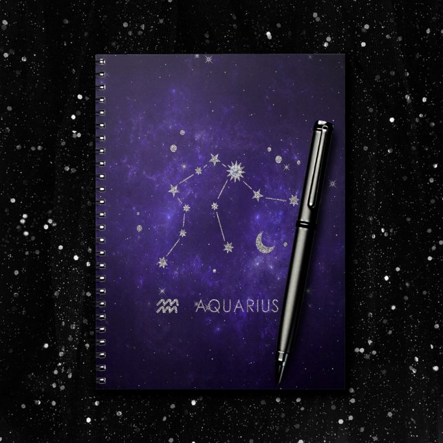 Cuaderno Zodiac Purple Aquarius | Horoscopio astrológico (Subido por el creador)