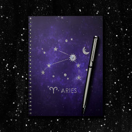 Cuaderno Zodiac Purple Aries | Horoscopio Astrológico Cósmi
