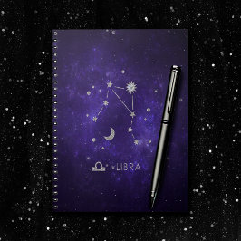 Cuaderno Zodiac Purple Libra | Horoscopio Astrológico Cósmi