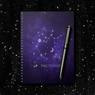 Cuaderno Zodiac Purple Sagittarius   Horoscopio astrológico