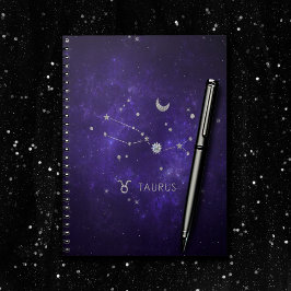 Cuaderno Zodiac Purple Taurus | Horoscopio Astrológico Cósm