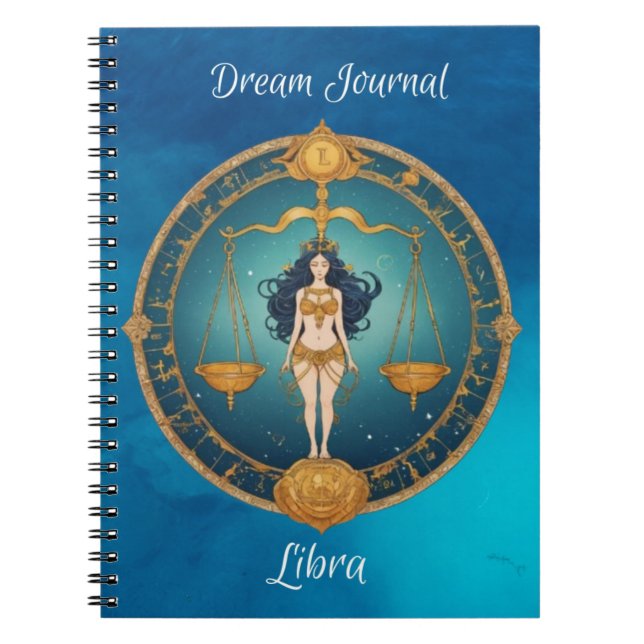 Cuaderno Zodiac Rótulo Libra Dream Journal Notebook (Frente)
