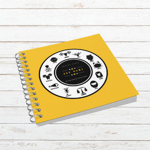 Cuaderno Zodiaco Indio Personalizado - Cubierta Amarilla