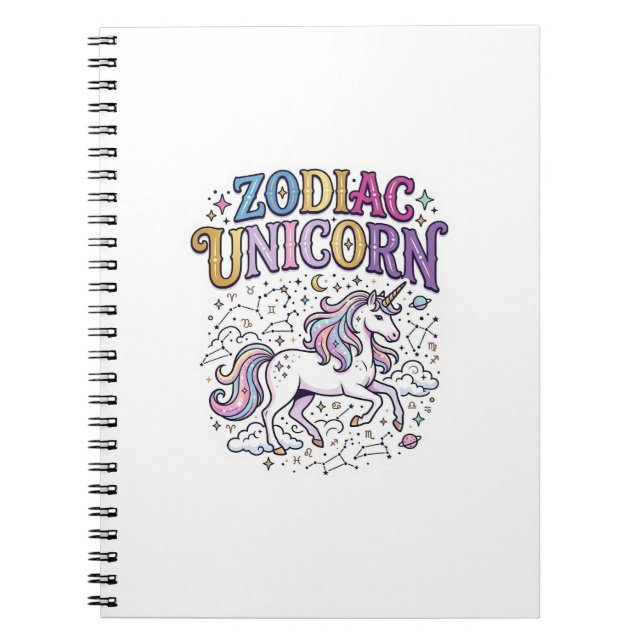 Cuaderno Zodiaco Unicornio Mercado de Vectores Premium Unic (Frente)