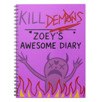 Cuaderno Zoey’s Awesome Diary – Funny Purple Demon Notebook