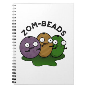 Cuaderno Zom-abalorios Funny Halloween Zombie Beads Pun