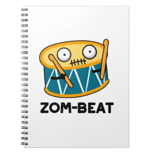 Cuaderno Zom-beat Funny Halloween Zombie Drum Pun