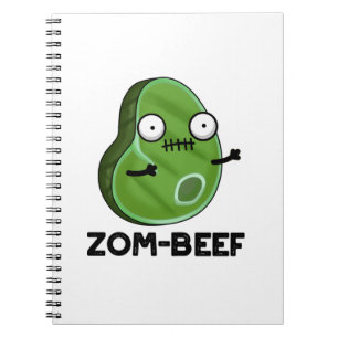 Cuaderno Zom-beef Funny Halloween Zombie Meat Pun