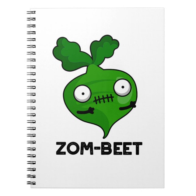 Cuaderno Zom-beet Funny Halloween Zombie Beet Pun (Frente)