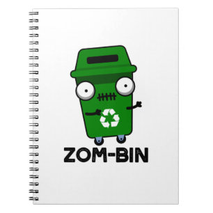 Cuaderno Zom-bin Funny Halloween Zombie Trash Bin Pun