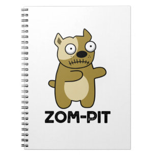 Cuaderno Zom-pit Funny Halloween Zombie Pit Bull Pun