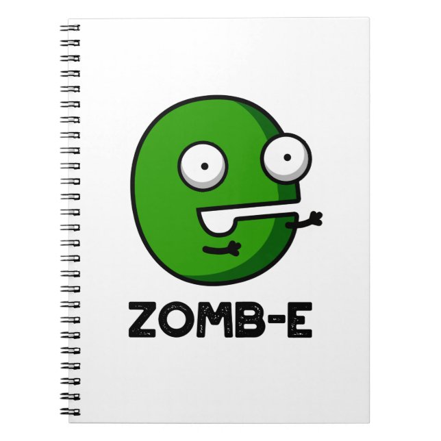 Cuaderno Zomb-E Funny Halloween Zombie Alphabet Pun (Frente)