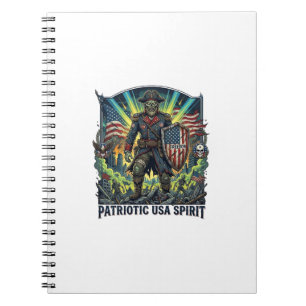 Cuaderno Zombi Patriótico General Zombi Patriótico Apocalip