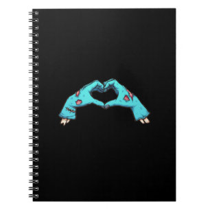 Cuaderno Zombie Hands Heart Halloween Spooky