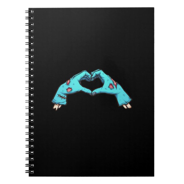 Cuaderno Zombie Hands Heart Halloween Spooky (Frente)