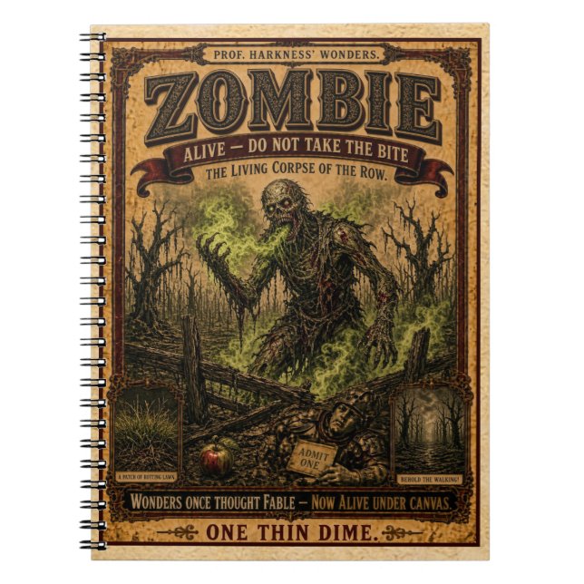 Cuaderno Zombie, Monstruo de Circo Antiguo (Frente)