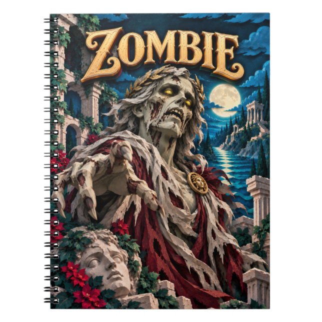 Cuaderno Zombie, Monstruo de Recorte de Papel (Frente)