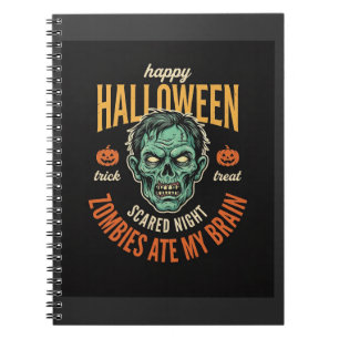 Cuaderno Zombies de Halloween se Comieron Mi Cerebro