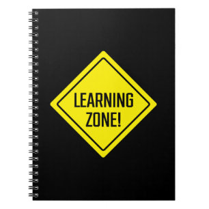 Cuaderno Zona de aprendizaje! Cartel Bloc de notas espira