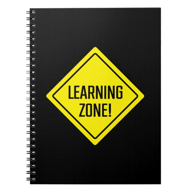 Cuaderno Zona de aprendizaje! Cartel | Bloc de notas espira (Frente)