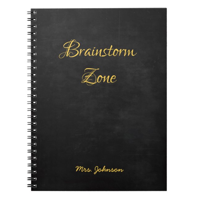 Cuaderno Zona de Brainstorm Gold y Black (Frente)