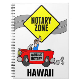 Cuaderno Zona de notario móvil Red Sports Car Hawaii