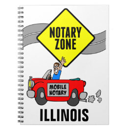 Cuaderno Zona de notario móvil Red Sports Car Illinois