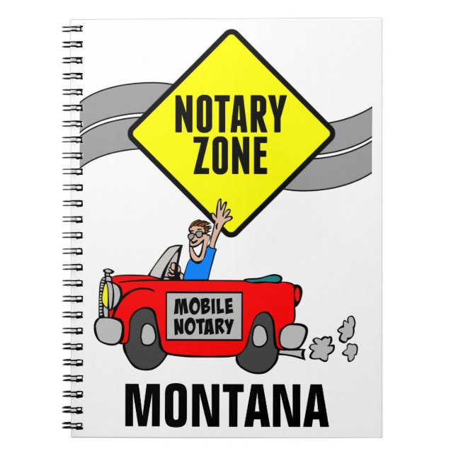 Cuaderno Zona de notario móvil Red Sports Car Montana (Frente)
