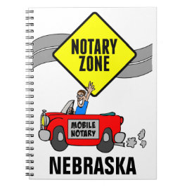Cuaderno Zona de notario móvil Red Sports Car Nebraska