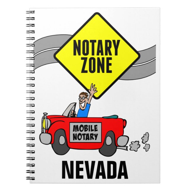 Cuaderno Zona de notario móvil Red Sports Car Nevada (Frente)